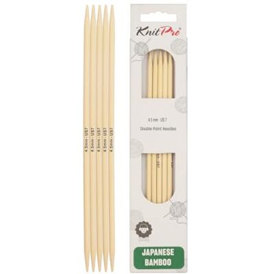 KnitPro K22109 Strumpfstricknadeln, Bamboo, Natur, 15 x 0.45 x 0.45 cm, 5 KnitPro K22109 Strumpfstricknadeln, Bamboo, Natur, 15 x 0.45 x 0.45 cm, 5