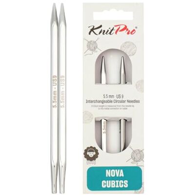 Výměnné kruhové jehlice KnitPro Nova Cubics - 13cm 5,50mm US9 Výměnné kruhové jehlice KnitPro Nova Cubics - 13cm 5,50mm US9