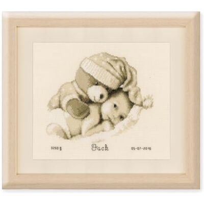 Vervaco Gezählter Kreuzstich Stickpackungen Stickset Baby Geburt Schmusebär Wanddekoration Handarbeit Set für Erwachsene Kreatives Handwerk ca. 22 x 20 cm Geburt Geschenk Hausdeko Vervaco Gezählter Kreuzstich Stickpackungen Stickset Baby Geburt Schmusebär Wanddekoration Handarbeit Set für Erwachsene Kreatives Handwerk ca. 22 x 20 cm Geburt Geschenk Hausdeko