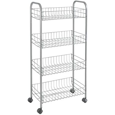 Metaltex Ascona- Mehrzweckwagen mit Rollen, Grau, 41 x 23 x 84 cm Metaltex Ascona- Mehrzweckwagen mit Rollen, Grau, 41 x 23 x 84 cm