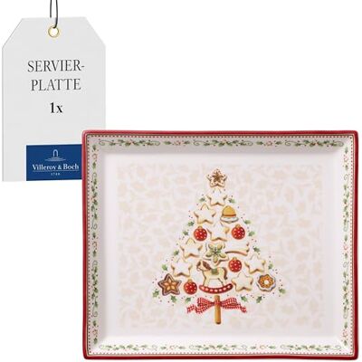 Villeroy & Boch Winter Bakery Delight Talíř na pečivo, obdélníkový, malý červený, bezpečný do mikrovlnné trouby, vánoční nádobí, servírovací talíř malý, servírovací talíř Xmas, Vánoce, prémiový Villeroy & Boch Winter Bakery Delight Talíř na pečivo, obdélníkový, malý červený, bezpečný do mikrovlnné trouby, vánoční nádobí, servírovací talíř malý, servírovací talíř Xmas, Vánoce, prémiový