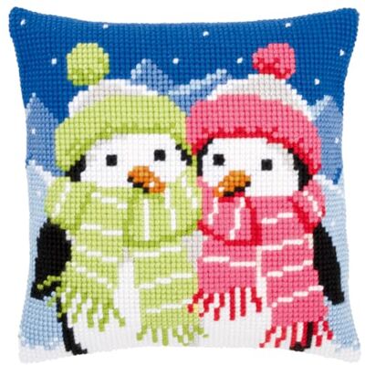Vervaco Kreuzstich Stickpackungen Kissen Stickerei Set Anfänger Vorgedruckt Pinguine mit Schal DIY Set Kreativ Set Für Erwachseneca. 40 x 40 cm Bastelset Handwerker Haus Dekoration Vervaco Kreuzstich Stickpackungen Kissen Stickerei Set Anfänger Vorgedruckt Pinguine mit Schal DIY Set Kreativ Set Für Erwachseneca. 40 x 40 cm Bastelset Handwerker Haus Dekoration