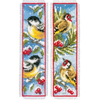 Vervaco Lesezeichen Kreuzstich Stickpackungen Gezählter Kreuzstich Vögel im Winter 2er DIY Set Erwachsene Sticken Lesen Zubehör Geschenk Zählmusterpackung ca. 6 x 20 cm Stickset für Anfänger Vervaco Lesezeichen Kreuzstich Stickpackungen Gezählter Kreuzstich Vögel im Winter 2er DIY Set Erwachsene Sticken Lesen Zubehör Geschenk Zählmusterpackung ca. 6 x 20 cm Stickset für Anfänger