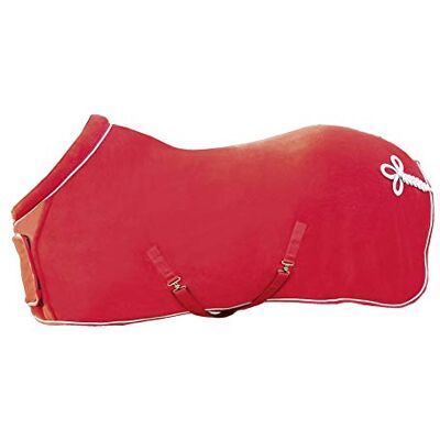 HKM Fleecová deka s límcem 7224, deka na koně, deka pro stáji do pastviny, červená, 165 cm HKM Fleecová deka s límcem 7224, deka na koně, deka pro stáji do pastviny, červená, 165 cm
