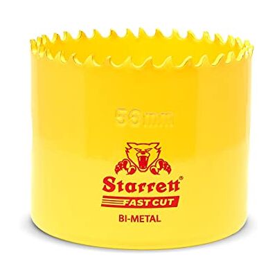 Starrett HSS Bi-Metall-Lochsäge FCH056M schnell geschnittene extra Kobalt-Lochsäge für rostfreies Blech Holz Kunststoff Verschiedene Materialien 56mm Starrett HSS Bi-Metall-Lochsäge FCH056M schnell geschnittene extra Kobalt-Lochsäge für rostfreies Blech Holz Kunststoff Verschiedene Materialien 56mm