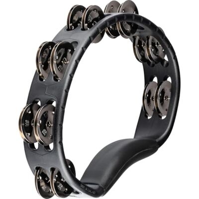 Meinl Percussion Meinl Hand Tambourine HTMT1BK, Steel Jingles Meinl Percussion Meinl Hand Tambourine HTMT1BK, Steel Jingles