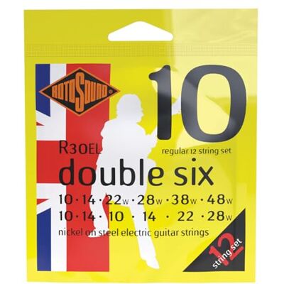 ROTOSOUND Niklové struny pro 12strunné elektrické kytary, regular, tloušťka 10-10, 14-14, 22-10, 28-14, 38-22, 48-28 ROTOSOUND Niklové struny pro 12strunné elektrické kytary, regular, tloušťka 10-10, 14-14, 22-10, 28-14, 38-22, 48-28