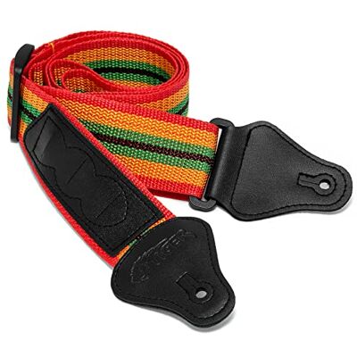 Tiger STP2-RB nylonový popruh na kytaru pro akustické, klasické, elektrické a basové kytary design reggae Tiger STP2-RB nylonový popruh na kytaru pro akustické, klasické, elektrické a basové kytary design reggae