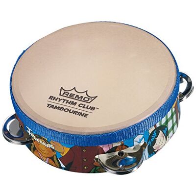 Remo RH-2106-00 Rhythm Club Tambourin Drm. 6,5 palců výška 1,75 palců, renesanční kožešina pevně předladěná, 4 spony, pro děti od 3 let Remo RH-2106-00 Rhythm Club Tambourin Drm. 6,5 palců výška 1,75 palců, renesanční kožešina pevně předladěná, 4 spony, pro děti od 3 let