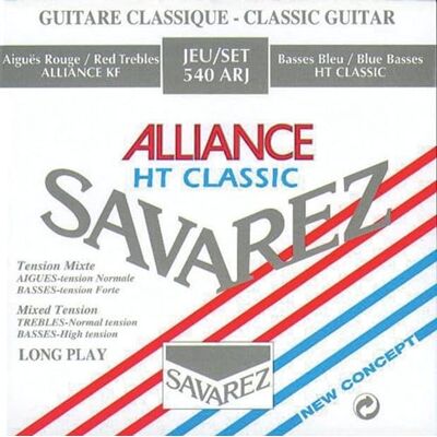 Savarez Struny pro Concert Alliance HT klasická kytara smíšené napětí červená/modrá (standardní/vysoká) sada 500 ARJ mix 540ARJ Savarez Struny pro Concert Alliance HT klasická kytara smíšené napětí červená/modrá (standardní/vysoká) sada 500 ARJ mix 540ARJ