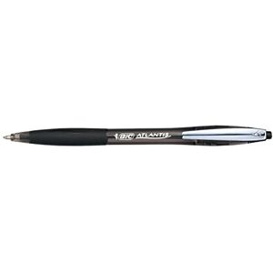 BIC Atlantis Soft kuličkové pero 0,32 mm černé, pogumovaná úchopná zóna, kovový klip, doplňovací, 12 kusů BIC Atlantis Soft kuličkové pero 0,32 mm černé, pogumovaná úchopná zóna, kovový klip, doplňovací, 12 kusů