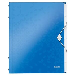 Leitz 46330036 pořadač WOW, 6 přihrádek, PP, modrá metalíza Leitz 46330036 pořadač WOW, 6 přihrádek, PP, modrá metalíza