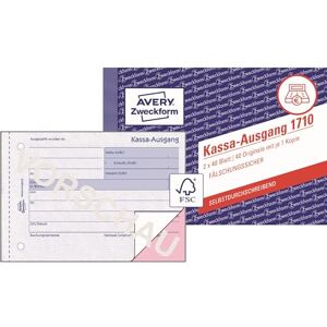 Avery 1710 Kassa výstup speciálně pro Rakousko (A6 na šířku, 2x40 listů, propisující s barevným průrazem, tisk dokumentů bezpečný proti falšování) bílá/růžová Avery 1710 Kassa výstup speciálně pro Rakousko (A6 na šířku, 2x40 listů, propisující s barevným průrazem, tisk dokumentů bezpečný proti falšování) bílá/růžová