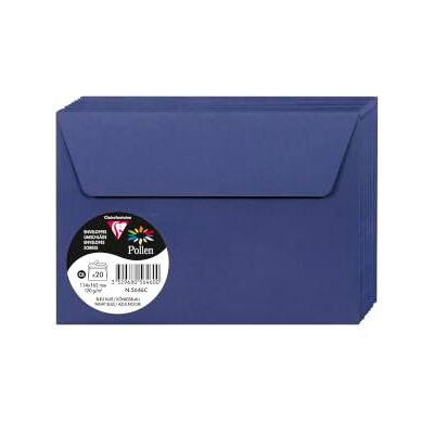 Clairefontaine 5646C 20 obálky pyl C6 120 g královská modrá Clairefontaine 5646C 20 obálky pyl C6 120 g královská modrá