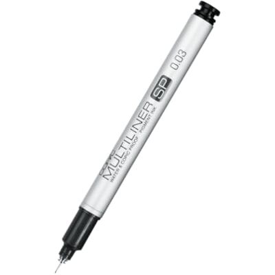 Copic Multiliner SP black 0,03 mm, kvalitní Fineliner z hliníku, s černou pigmentovou taškou, pro skicování, kreslení a ilustrace Copic Multiliner SP black 0,03 mm, kvalitní Fineliner z hliníku, s černou pigmentovou taškou, pro skicování, kreslení a ilustrace