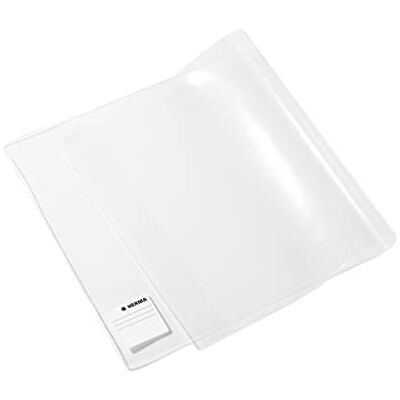 HERMA 14280 obálka na knihu 28 x 54 cm Basic, obal na knihu s popisovací etiketou a ochranou hran z omyvatelné polypropylenové fólie, ochrana knih pro učebnice, transparentní HERMA 14280 obálka na knihu 28 x 54 cm Basic, obal na knihu s popisovací etiketou a ochranou hran z omyvatelné polypropylenové fólie, ochrana knih pro učebnice, transparentní