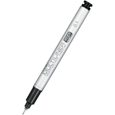 Copic Multiliner SP 0,1 mm, černý, hliníkový mikrofix s jemnou špičkou a voděodolným pigmentovým inkoustem Copic Multiliner SP 0,1 mm, černý, hliníkový mikrofix s jemnou špičkou a voděodolným pigmentovým inkoustem