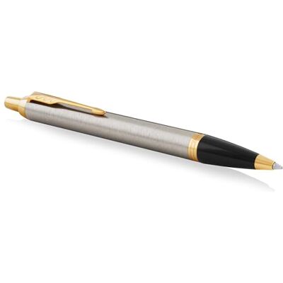 Parker IM kuličkové pero Brushed Metal střední hrot modrá dárková krabička Parker IM kuličkové pero Brushed Metal střední hrot modrá dárková krabička