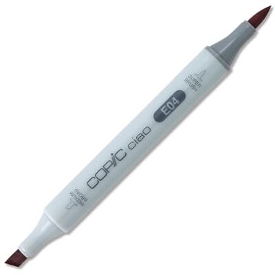 Copic Ciao Marker Typ E 04, rtěnka Natural, univerzální zvýrazňovač rozvržení, se středně širokou a štětcovou špičkou Copic Ciao Marker Typ E 04, rtěnka Natural, univerzální zvýrazňovač rozvržení, se středně širokou a štětcovou špičkou