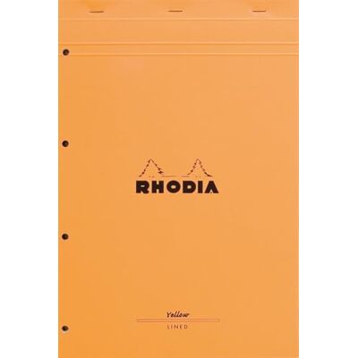 Rhodia 119660C poznámkový blok č. 119 A4+ 80 listů žlutě linkovaný s oranžovým okrajem Rhodia 119660C poznámkový blok č. 119 A4+ 80 listů žlutě linkovaný s oranžovým okrajem