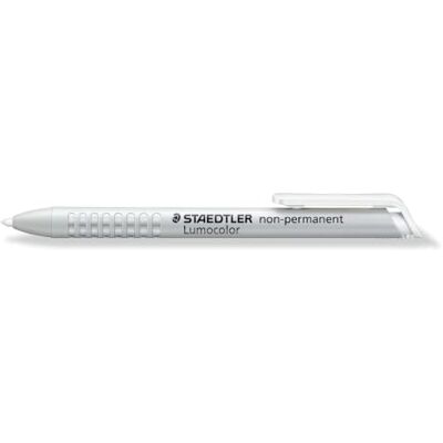 Staedtler 768N Lumocolor nestálý omnichrom suchý marker ve vodě rozpustný, 3,0 mm, bílý Staedtler 768N Lumocolor nestálý omnichrom suchý marker ve vodě rozpustný, 3,0 mm, bílý