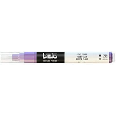 Liquitex 4620790 Profesionální popisovač barev, akrylový popisovač s vysoce pigmentovanou akrylovou barvou na bázi vody pro vnitřní a venkovní použití, jemná špička – světle fialová Liquitex 4620790 Profesionální popisovač barev, akrylový popisovač s vysoce pigmentovanou akrylovou barvou na bázi vody pro vnitřní a venkovní použití, jemná špička – světle fialová