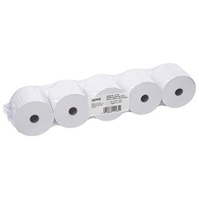 GENIE Náhradní role papíru vhodné pro pokladny a tiskařské stolní kalkulačky 40 bm 100 % bez dřeva 57 x 12 mm, bílé, 5 kusů GENIE Náhradní role papíru vhodné pro pokladny a tiskařské stolní kalkulačky 40 bm 100 % bez dřeva 57 x 12 mm, bílé, 5 kusů