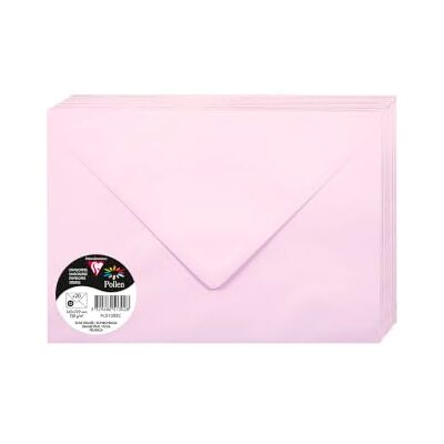 Clairefontaine 51302C – balení s 20 obálkami pylový formát C5 16,2 x 22,9 cm, 120 g, s podšívkou, ideální pro pozvánky a korespondenci, prémiový hladký papír, jemně růžová, 1 balení Clairefontaine 51302C – balení s 20 obálkami pylový formát C5 16,2 x 22,9 cm, 120 g, s podšívkou, ideální pro pozvánky a korespondenci, prémiový hladký papír, jemně růžová, 1 balení