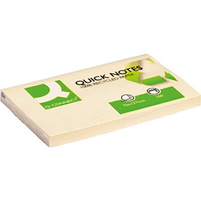 Q-Connect KF05610 Poznámkové lístky blok s poznámkovým blokem 76 x 127 mm, žlutý Q-Connect KF05610 Poznámkové lístky blok s poznámkovým blokem 76 x 127 mm, žlutý