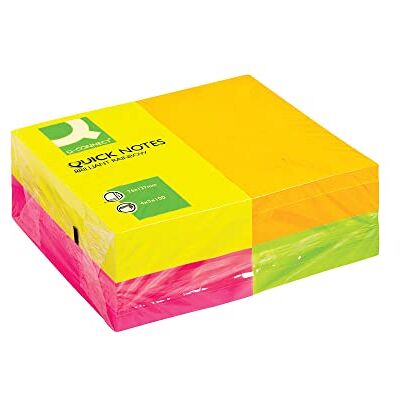 Q-Connect KF01350 Haftnotizen Quick Notes brilliantfarben Q-Connect KF01350 Haftnotizen Quick Notes brilliantfarben