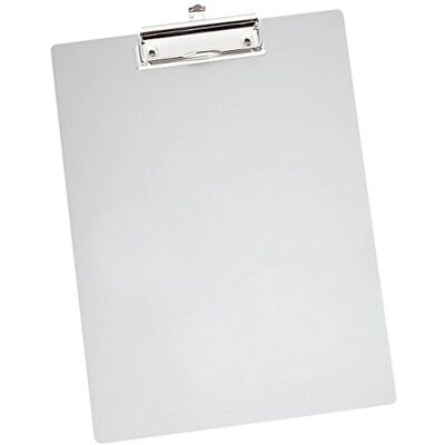 Wedo 57854 Klemmbrett A4 Metall, Aluminium Schreibplatte, Klammer, Aufhängeöse, abgerundete Ecken, silber Wedo 57854 Klemmbrett A4 Metall, Aluminium Schreibplatte, Klammer, Aufhängeöse, abgerundete Ecken, silber