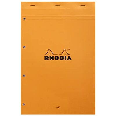 Rhodia 119600C poznámkový blok č. 20 A4 80 listů linkovaný s oranžovým okrajem Rhodia 119600C poznámkový blok č. 20 A4 80 listů linkovaný s oranžovým okrajem