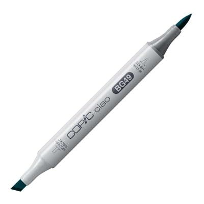 Copic Ciao Marker Typ BG 49, Duck Blue, univerzální popisovač rozvržení, se středně širokou a štětcovou špičkou Copic Ciao Marker Typ BG 49, Duck Blue, univerzální popisovač rozvržení, se středně širokou a štětcovou špičkou
