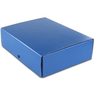Elba 400000988 Box na dokumenty z tvrdé lepenky se 3 klapkami a tiskovou hlavou 8 cm modrá Elba 400000988 Box na dokumenty z tvrdé lepenky se 3 klapkami a tiskovou hlavou 8 cm modrá