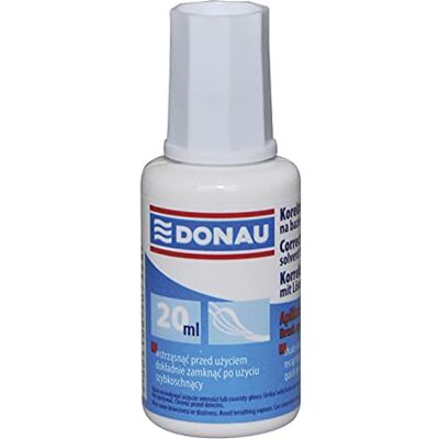 DONAU Korekční tekutina/ štětec/ v lahvičce/ tekutina/rychle schnou/ snadné míchání / netoxický/ trvanlivost 12 měsíců/ 20 ml DONAU Korekční tekutina/ štětec/ v lahvičce/ tekutina/rychle schnou/ snadné míchání / netoxický/ trvanlivost 12 měsíců/ 20 ml