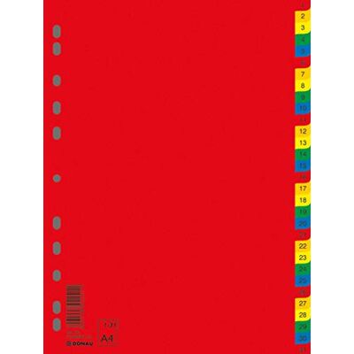 DONAU 7736095PL-99 1-31 plastový rejstřík Öko PP DIN-A4 230x297mm 31dílný / plastový registr kroužkových vazeb dělicí liče/ 11násobně děrované / pro organizaci pořadačů v kanceláři DONAU 7736095PL-99 1-31 plastový rejstřík Öko PP DIN-A4 230x297mm 31dílný / plastový registr kroužkových vazeb dělicí liče/ 11násobně děrované / pro organizaci pořadačů v kanceláři