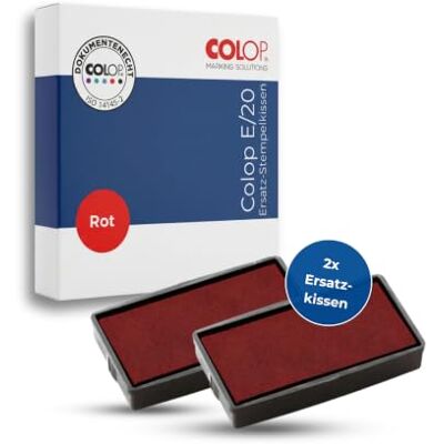 COLOP E/20 náhradní razítkovací polštářek pro textové razítko 2 kusy červené COLOP E/20 náhradní razítkovací polštářek pro textové razítko 2 kusy červené