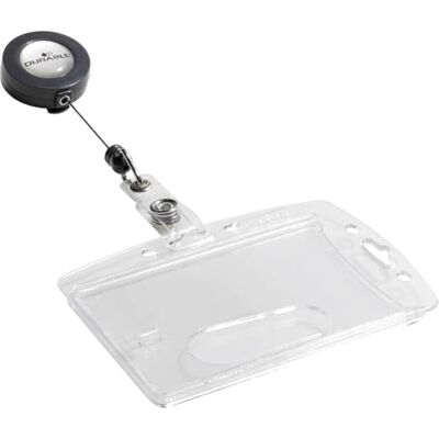 Durable Jmenovka tvrdý box s držákem na průkazy Jojo 10 kusů, transparentní Durable Jmenovka tvrdý box s držákem na průkazy Jojo 10 kusů, transparentní