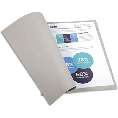 Exacompta Balení 410009E (s 100 krytky na dokumenty Forever, z recyklovaného kartonu 220 g, DIN A4, 24 x 32 cm) šedá Exacompta Balení 410009E (s 100 krytky na dokumenty Forever, z recyklovaného kartonu 220 g, DIN A4, 24 x 32 cm) šedá