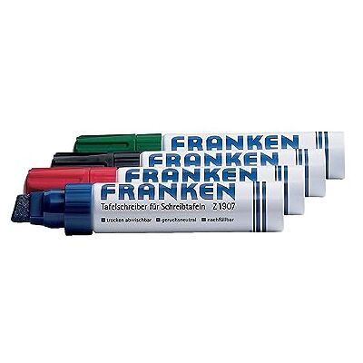 Franken popisovače, doplňovací, klínový hrot 4-12 mm, 4 kusy, barevně tříděné, Z1909 Franken popisovače, doplňovací, klínový hrot 4-12 mm, 4 kusy, barevně tříděné, Z1909