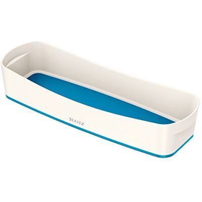 Leitz MyBox, skladovací miska, podlouhlá, neprůhledná, bílá/modrá metalíza, plast, 52581036, malá Leitz MyBox, skladovací miska, podlouhlá, neprůhledná, bílá/modrá metalíza, plast, 52581036, malá