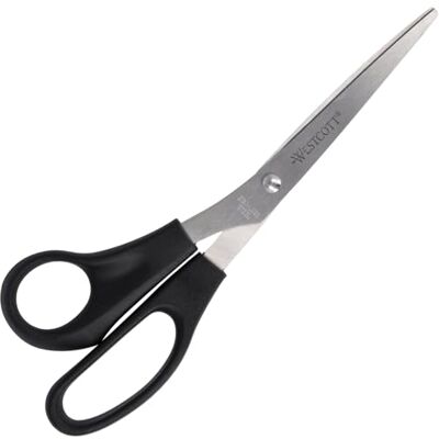 Westcott Nůžky 8" (20,3 cm) černé leváky, kancelářské nůžky s černými plastovými rukojeťmi, extra ostrá čepel, nerezová ocel, nůžky na papír, nůžky pro domácnost, nůžky pro kutily, E-31182 00 Westcott Nůžky 8" (20,3 cm) černé leváky, kancelářské nůžky s černými plastovými rukojeťmi, extra ostrá čepel, nerezová ocel, nůžky na papír, nůžky pro domácnost, nůžky pro kutily, E-31182 00