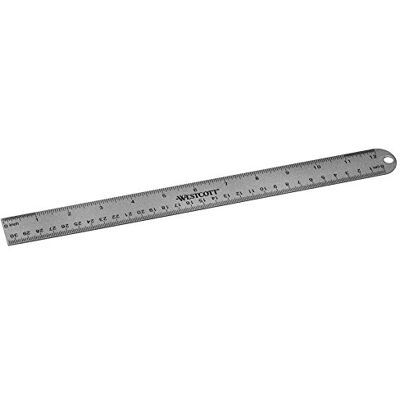 Westcott E-14176 00 Aluminium-Lineal, unzerbrechlich, 30 cm, cm- und inch-Einteilung, grau Westcott E-14176 00 Aluminium-Lineal, unzerbrechlich, 30 cm, cm- und inch-Einteilung, grau
