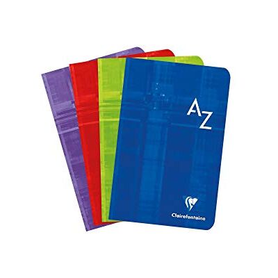 Clairefontaine 663609AMZC – sada se 2 sponkami na slovník, 48 listů, 11 x 17 cm, 90 g, kostkovaná, 1 sada, barevně tříděné Clairefontaine 663609AMZC – sada se 2 sponkami na slovník, 48 listů, 11 x 17 cm, 90 g, kostkovaná, 1 sada, barevně tříděné
