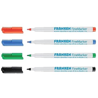 Franken FineMarker, 1-2 mm jemná špička, 4 kusy, barevně tříděné, Z1994 Franken FineMarker, 1-2 mm jemná špička, 4 kusy, barevně tříděné, Z1994