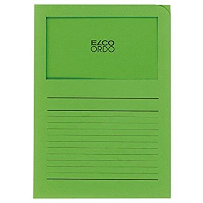 Elco Ordo Classico papírové organizační složky 220 x 310 mm 120 g/m² s potiskem a okénkem 180 x 100 mm karton à 100 kusů zářivě zelené Elco Ordo Classico papírové organizační složky 220 x 310 mm 120 g/m² s potiskem a okénkem 180 x 100 mm karton à 100 kusů zářivě zelené
