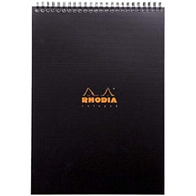 Rhodia 19920C spirálový blok ctive notový blok A4 80 listů kostkovaný černý Rhodia 19920C spirálový blok ctive notový blok A4 80 listů kostkovaný černý