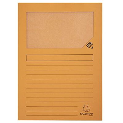 Exacompta Balení 50104E složek do okna, 100 kusů, s organizačním potiskem z recyklovaného kartonu 120 g, forever, DIN A4, oranžová Exacompta Balení 50104E složek do okna, 100 kusů, s organizačním potiskem z recyklovaného kartonu 120 g, forever, DIN A4, oranžová