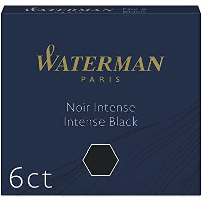 Waterman Plnicí inkoustové patrony mezinárodní standardní velikost Intense Black 6 kusů Waterman Plnicí inkoustové patrony mezinárodní standardní velikost Intense Black 6 kusů