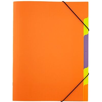 Pagna 41803-09 Ordnungsmappe, Funky School Trend PP, 5-teilig, orange Pagna 41803-09 Ordnungsmappe, Funky School Trend PP, 5-teilig, orange